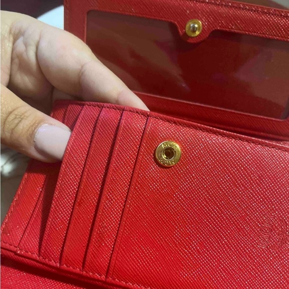 FINAL PRICE MCM Tri-Fold Red Leather Wallet - Picture 9 of 15